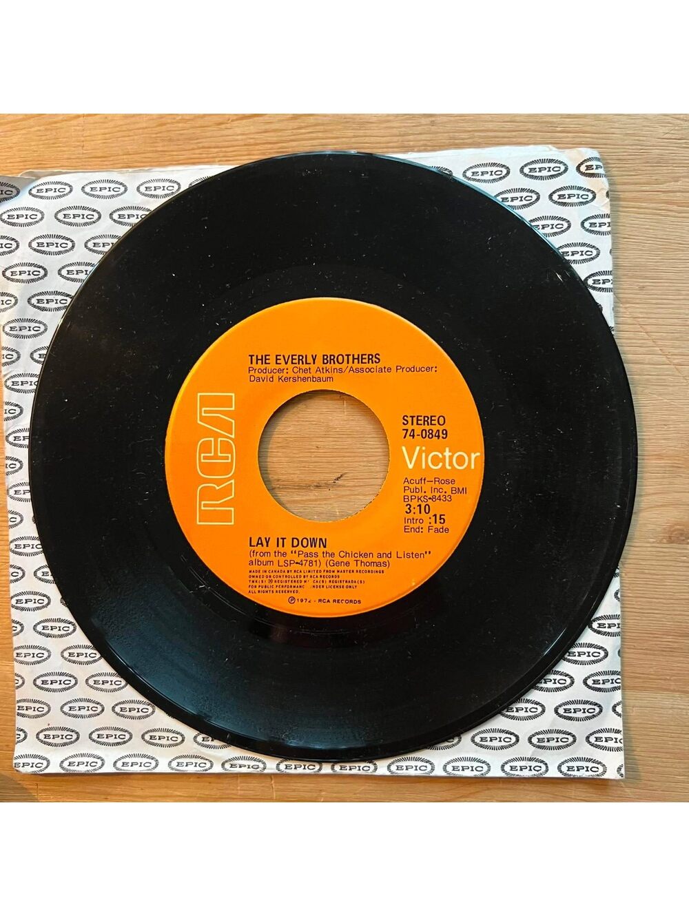 The Everly Brothers - Lay it Down/Paradise 45rpm VG+ R11